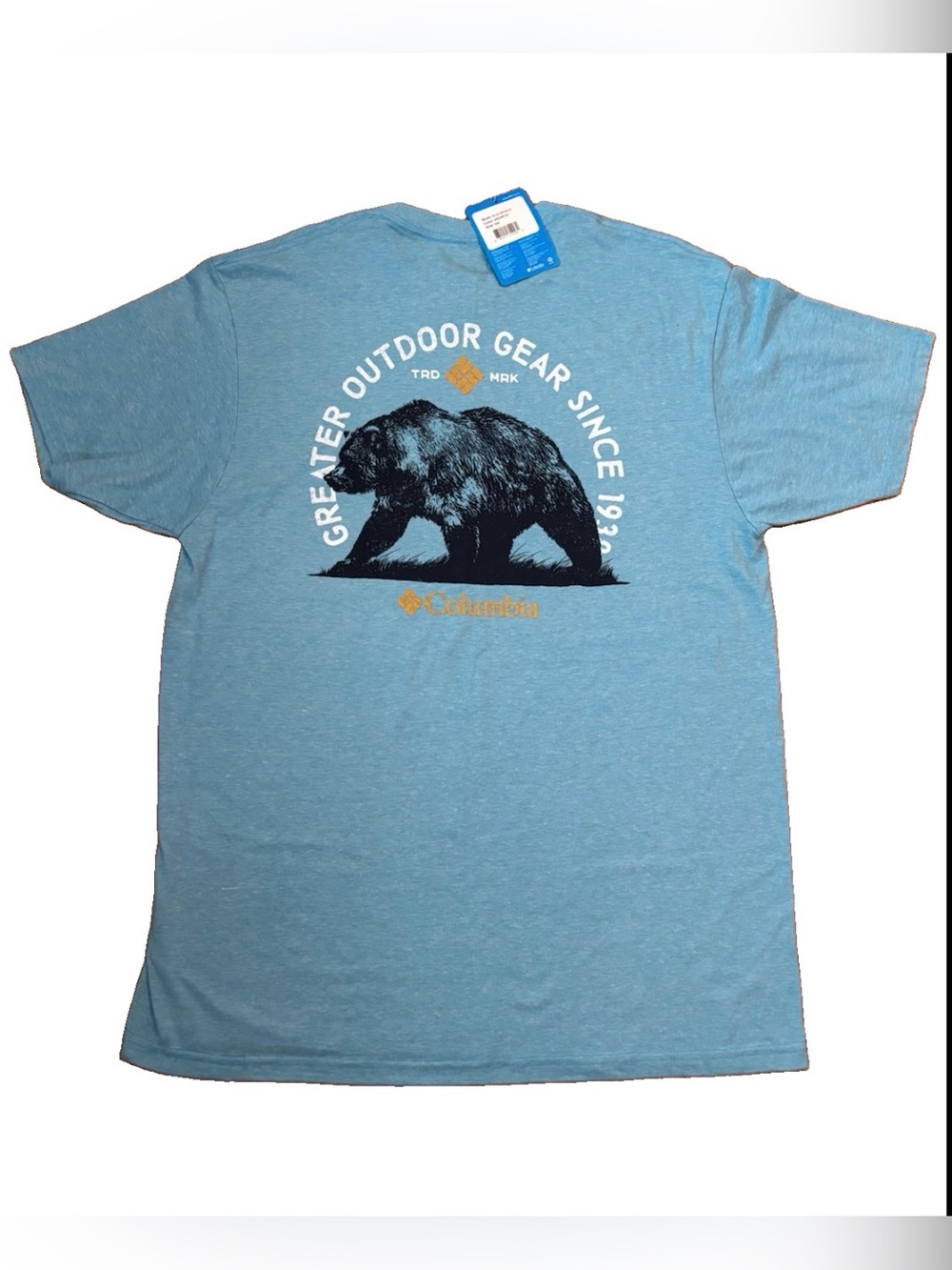 Columbia Men’s Short Sleeve ‘Greater Outdoors’ Bear Graphic T-Shirt - Large - Picture 2 of 2